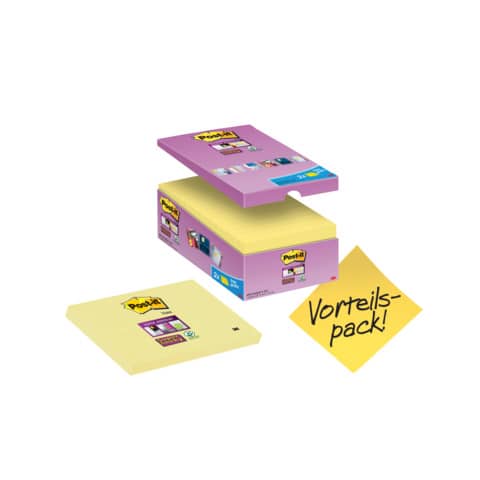 Foglietti Post-it® Notes Giallo Canary™ cf. 14 blocchetti + 2 gratis da 90 ff - 6655SSCY-VP16